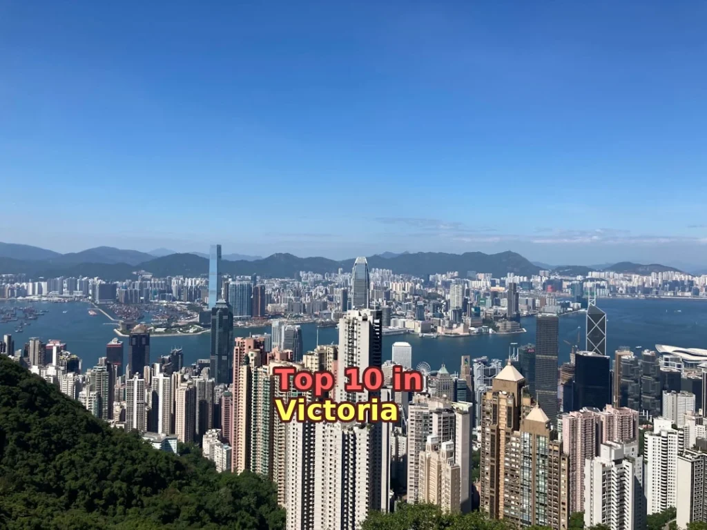 Victoria Peak with a body of water in the background