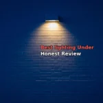 wall lamp turned on on wall