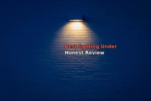 wall lamp turned on on wall